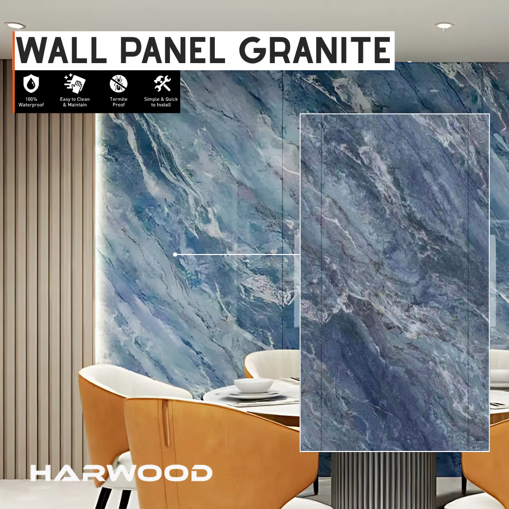 Panel Granite Harwood (Tebal 8mm) | Motif Connecting | Panel dinding marmer | Panel dinding granite 