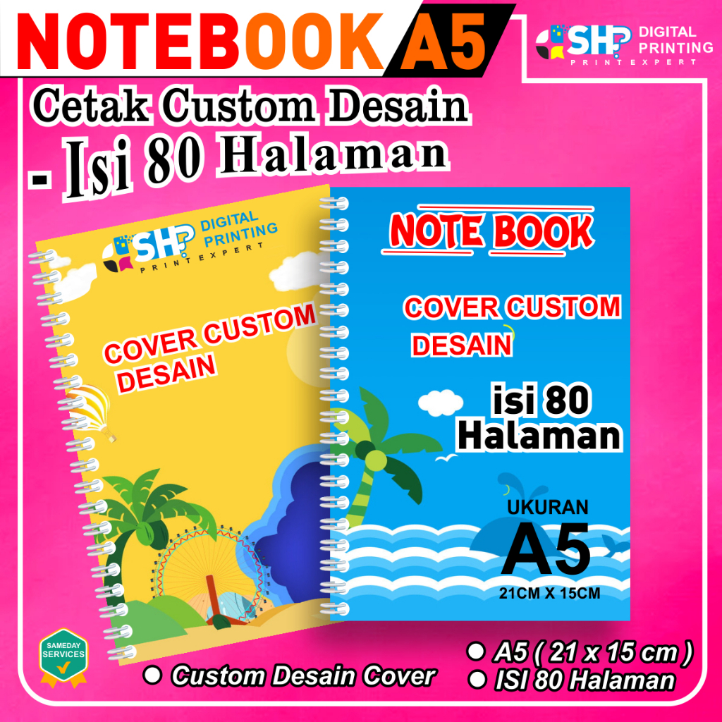 

Cetak NoteBook A5 Isi 80 Halaman Custom Desain Cover
