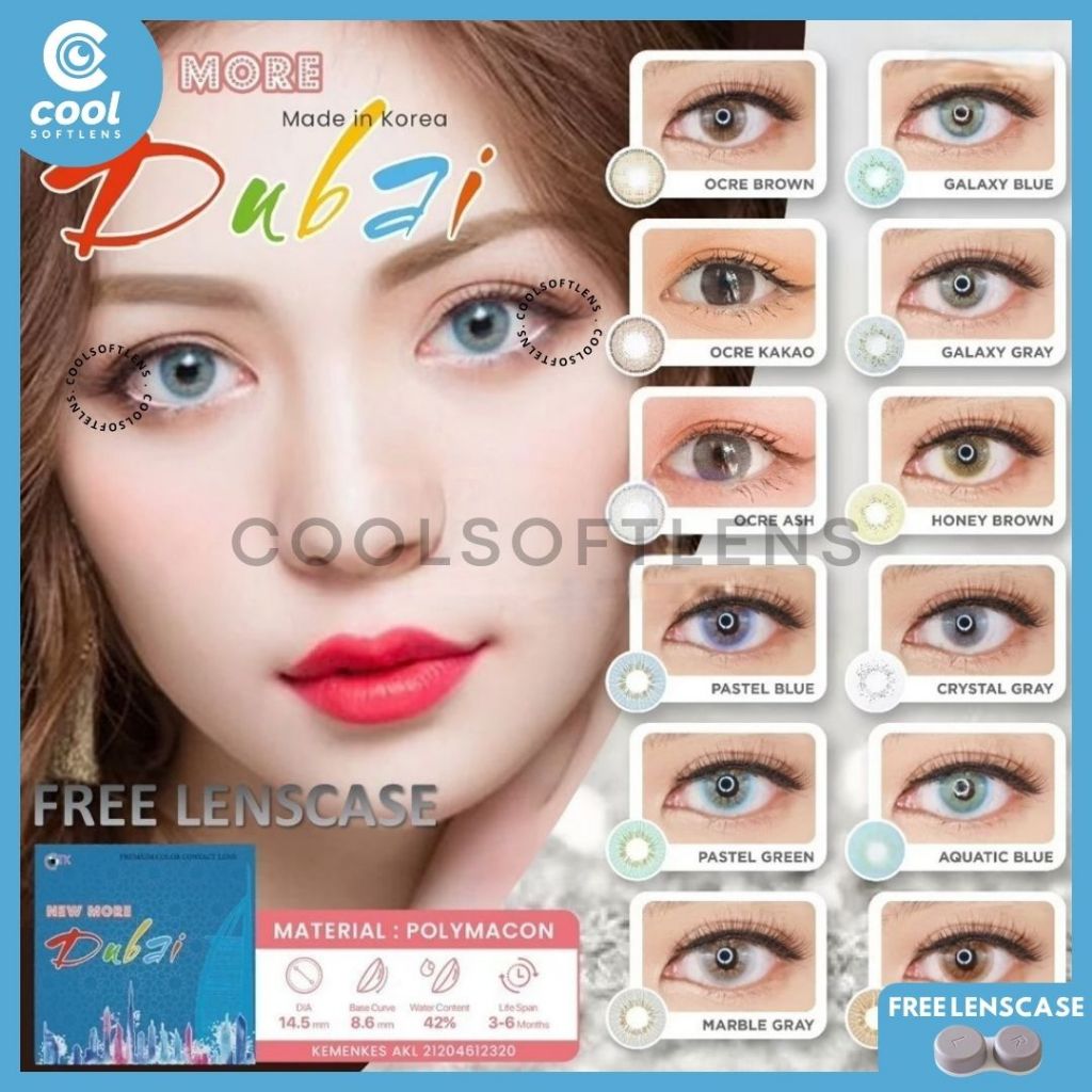 Softlens NEW MORE DUBAI 14,5 MM Normal & Minus (-0,50 S/D -10,00) By CTK / New More Dubai By CTK / S