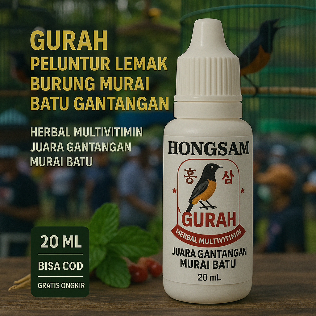 HONGSAM HERBAL PELUNTUR LEMAK BURUNG MURAI BATU GANTANGAN Mengobati burung serak
