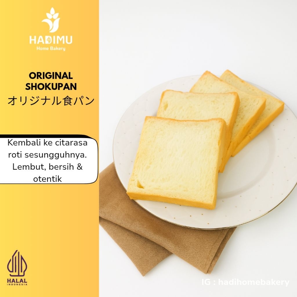 

Shokupan - Roti Tawar - Roti Jepang - Roti Korea - Enak - Lembut - Sehat - Terjamin - Berkualitas - Halal