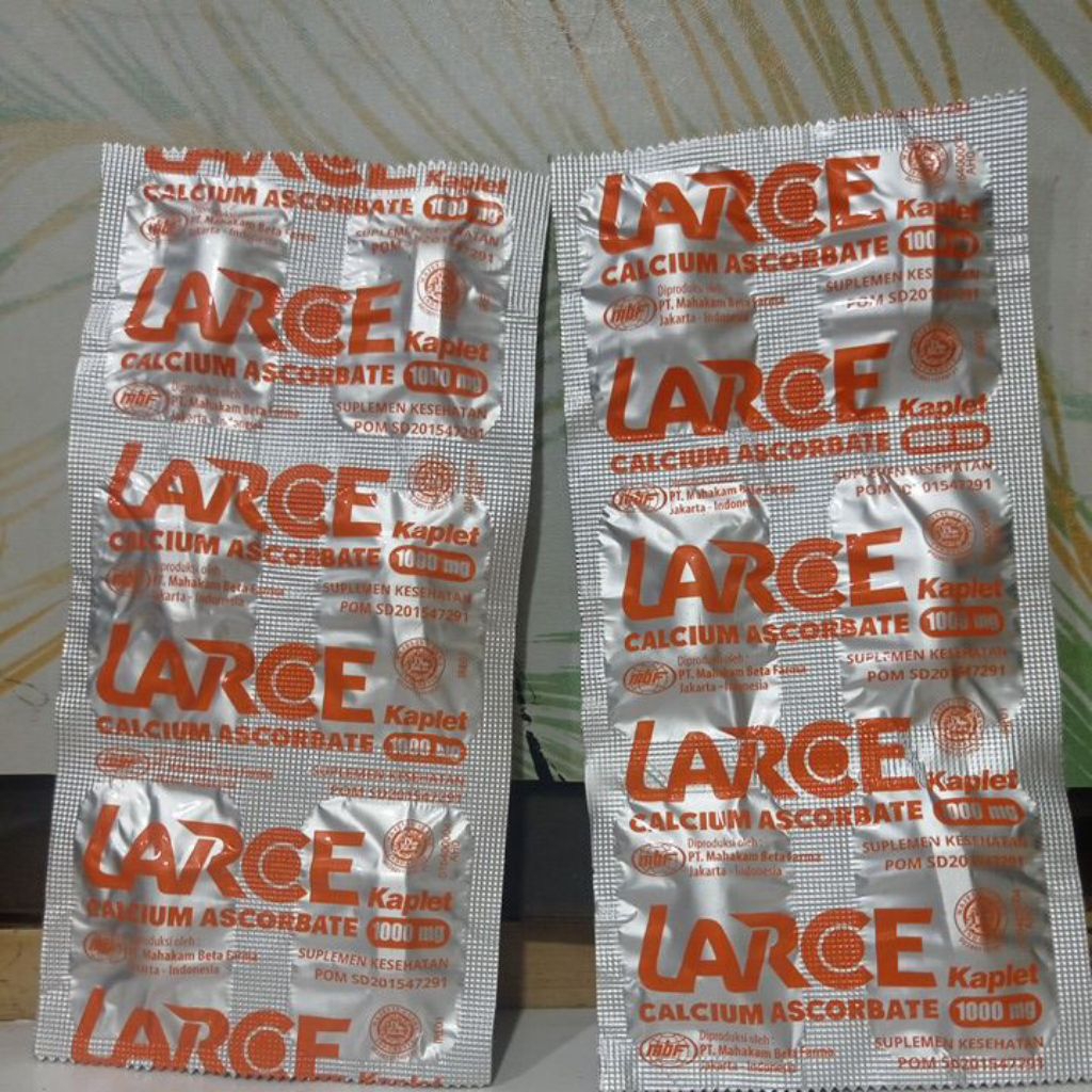 LARCE 1000 mg 6 kaplet | Suplemen Daya Tahan Tubuh dan Mempercepat Proses Penyembuhan