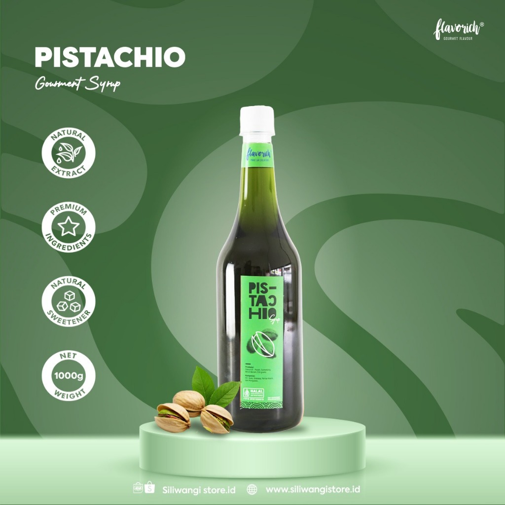 

Flavorich Pistachio Gourmet Syrup 1000ml - Sirup Rasa Pistachio