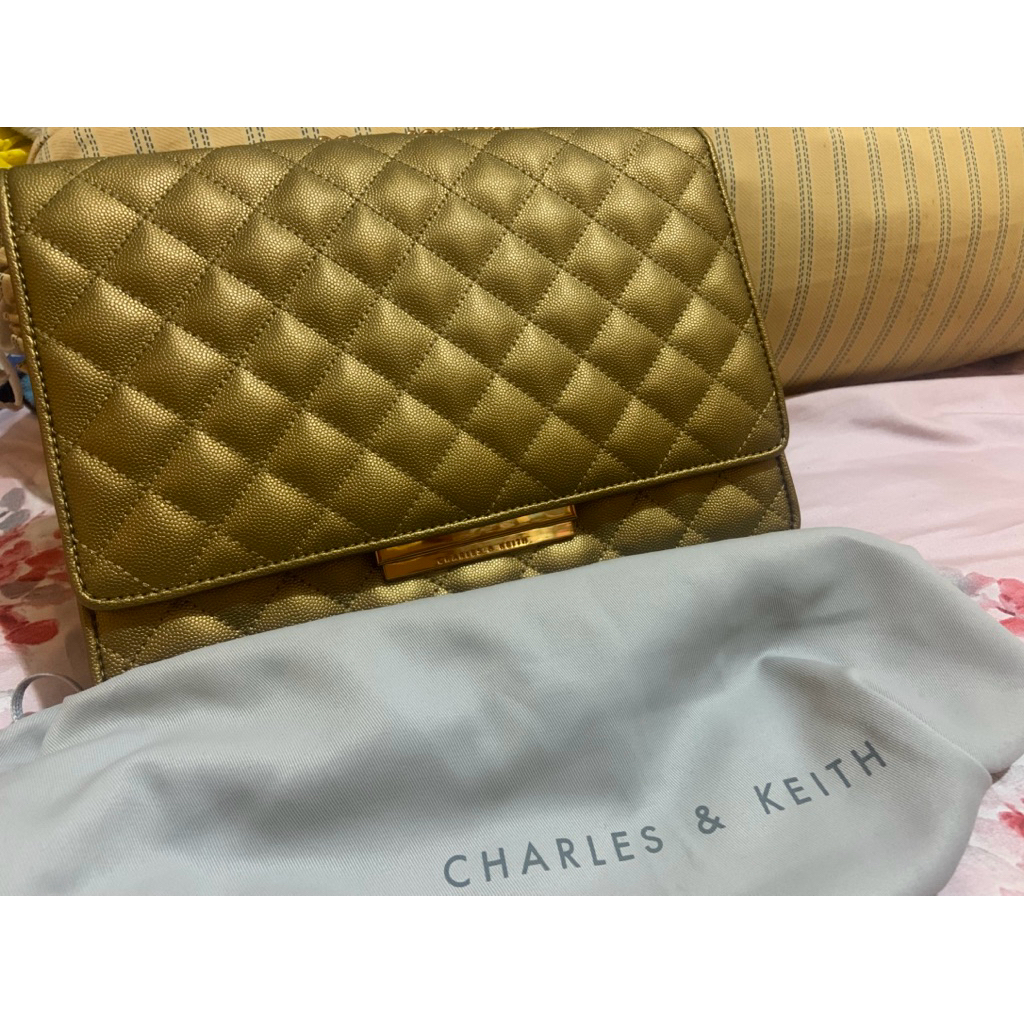 Charles & Keith Tote Bag Bronze