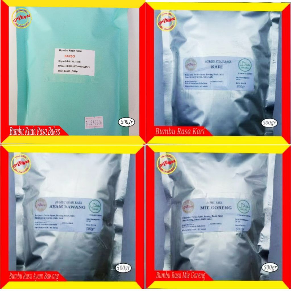 

Bumbu kuah INDOMIE rasa, AYAM BAWANG, MIE GORENG, KARI, SOTO, SEBLAK, BAKSO (500gr). bikin semua masakan berkuah praktis dijamin enak.untuk kuah mie ayam mie bakso tumis / oseng dan untuk masakan lainnya lezat nikmat