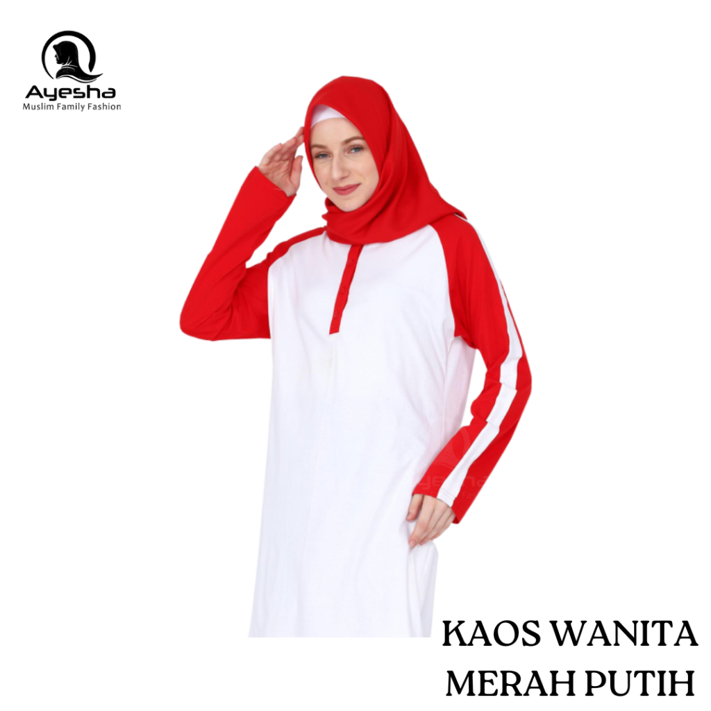 AYESHA MERAH PUTIH | Baju Olahraga Spesial Merah Putih Rok Celana Olahraga Celana Pria dan Wanita