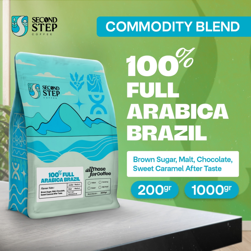 

BIJI KOPI ARABICA BRAZIL Espresso Coffe Based By Second Step Coffee Roastery