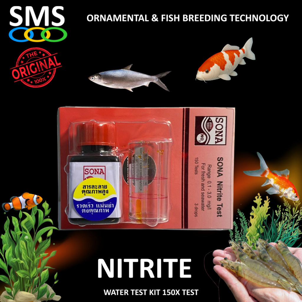 Test kit Sona Nitrite 150x test/Tes Nitrit untuk Air Tawar dan Air Laut