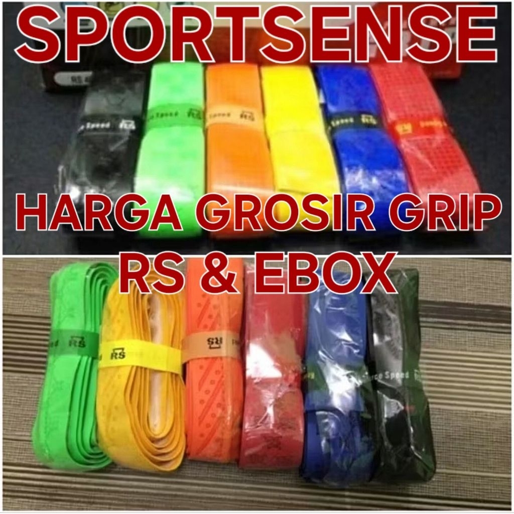 24 bh 1 box Grip Karet Badminton Bulutangkis RS Reinforce Speed Ebox Flypower Tebal Busa Tulang Orig