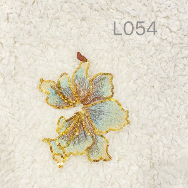 L054 Gold Flower / lace sangjit / bordir bunga gold/ bordir gaun sangjit / bordir cheongsam