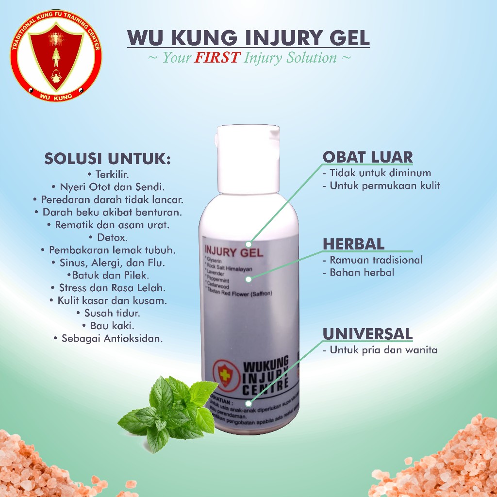 Injury Gel WUKUNG Botol 100ml dan 250ml