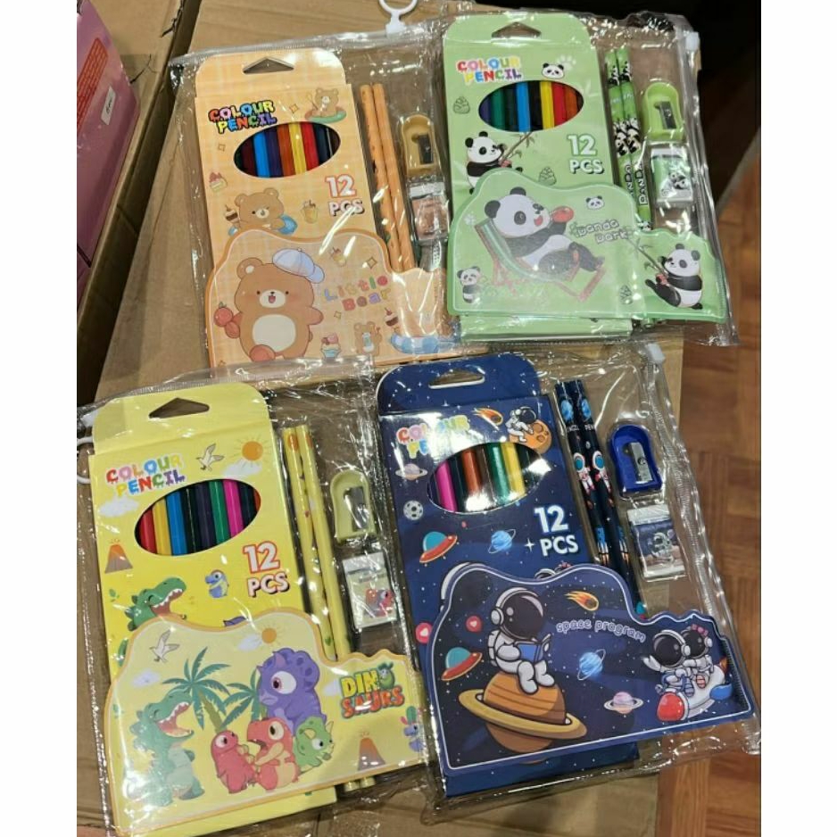 

Atk set Pensil warna / Atk set karakter anak Gift hadiah kado anak
