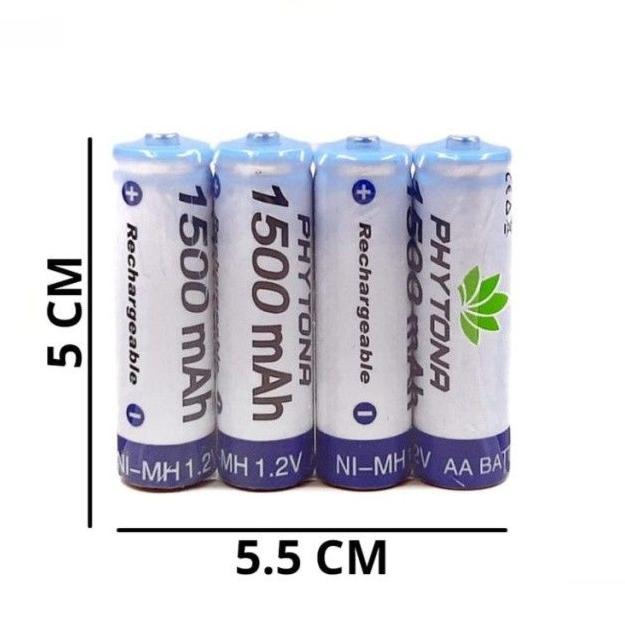 Baterai Cas AA 1500 mAh 1,2V Phytona