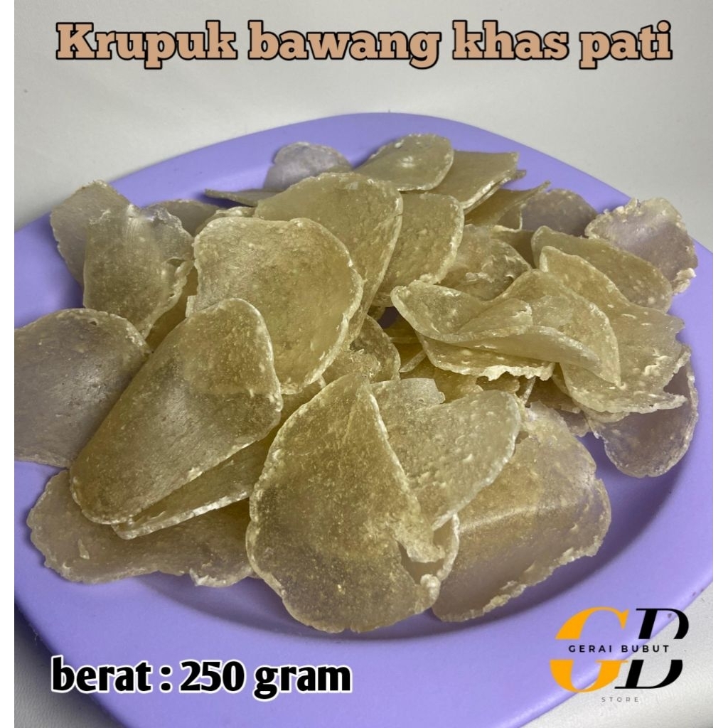 

krupuk bawang khas juwana 250 gram mentah