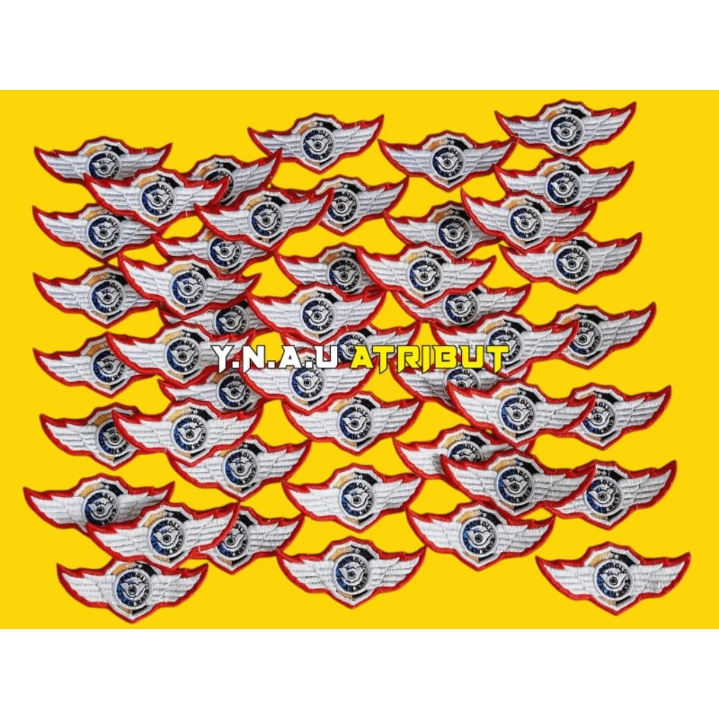 Atribut Pdl Polri Patroli Lalu Lintas Bordir 3D Exclusive