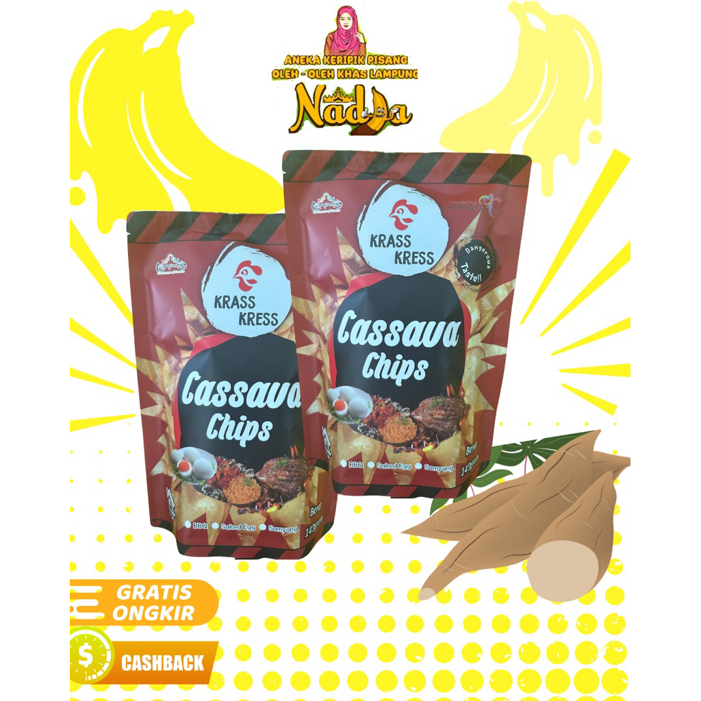 

Keripik singkong krass kress rasa samyang