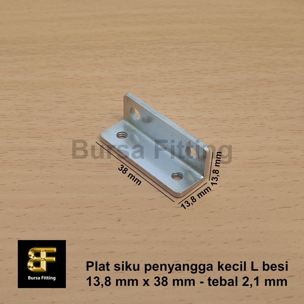 Plat siku besi L kecil / bracket siku / ambalan besi / plat penyangga / partisi papan / ambalan kayu