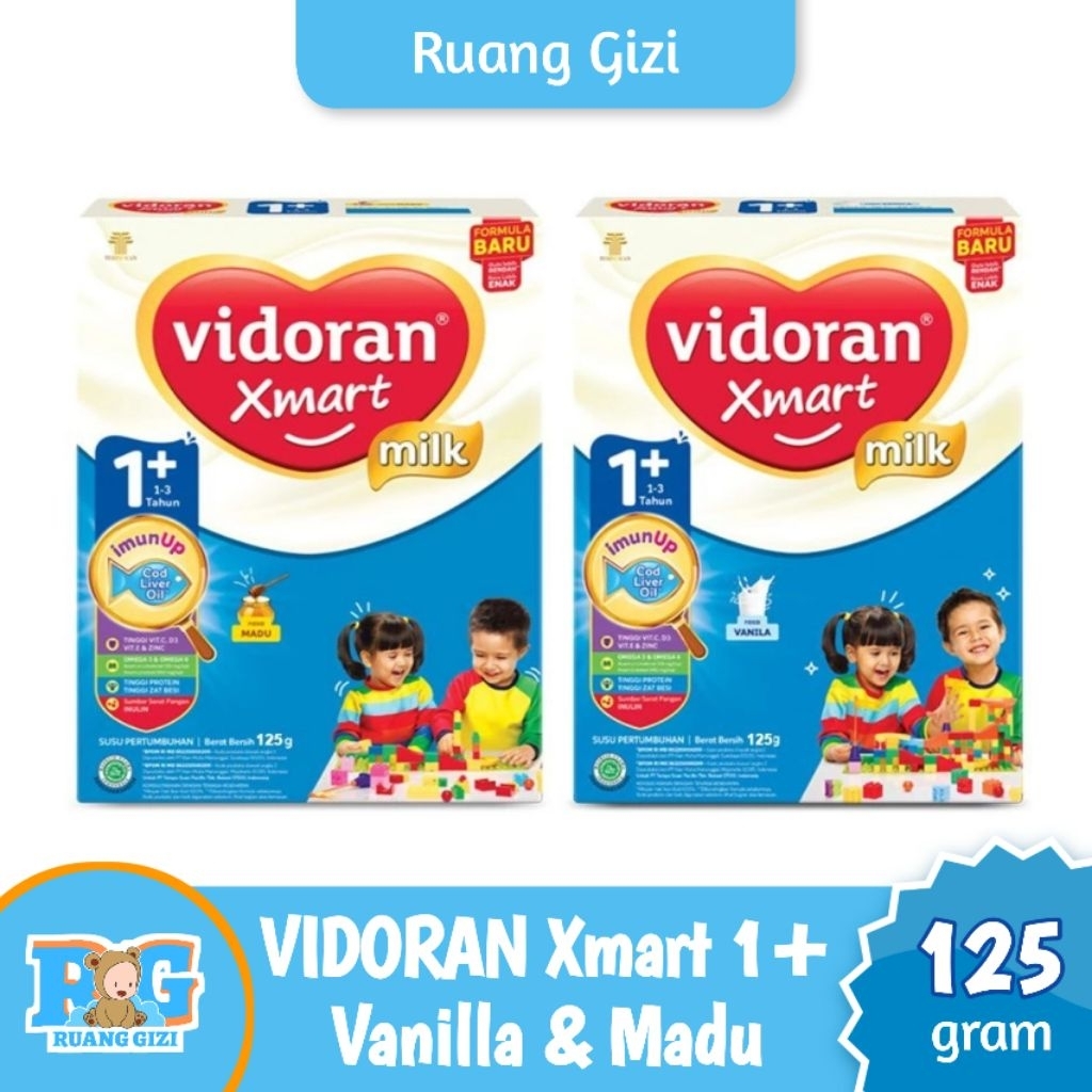 1 KARTON (24 BOX) Susu Vidoran 1+ Vidoran 0-6 Vidoran 6-12 Box 125 Gram