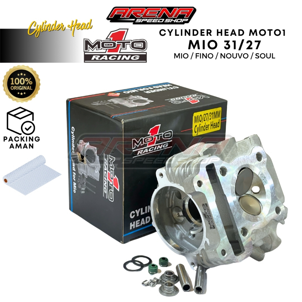 MOTO1 Cylinder Head 31/27 Mio 5VV Head 31 27 Mio Sporty Smile Soul Fino Karbu Original Moto1 Racing