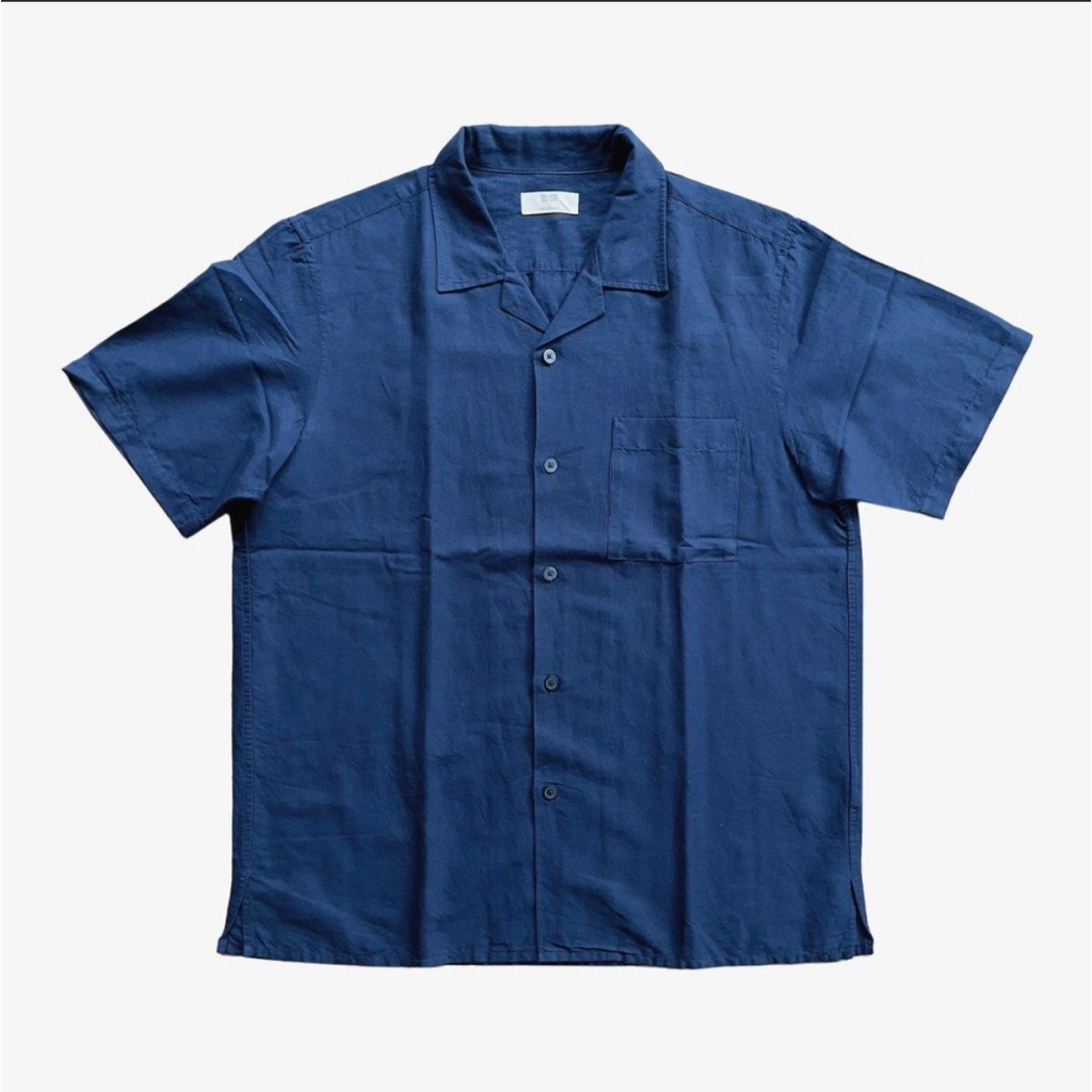 Kemeja Uniqlo open collar