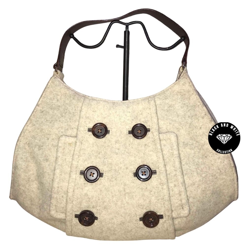 KATE SPADE Preloved Wool Shoulder Bag