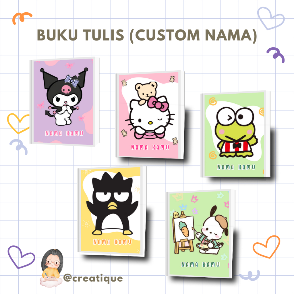 

[CUSTOM] Buku Tulis Sekolah Custom Nama | Buku Tulis Catatan Anak