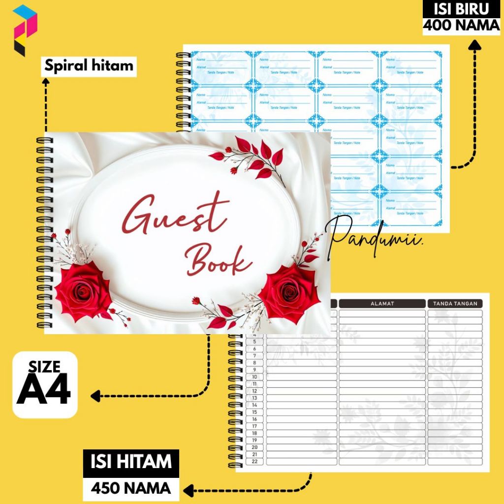 

Guest Book / Buku tamu Pernikahan/ Wedding / Buku Tamu Undangan Pesta Pernikahan / Buku Undangan Tamu Pernikahan