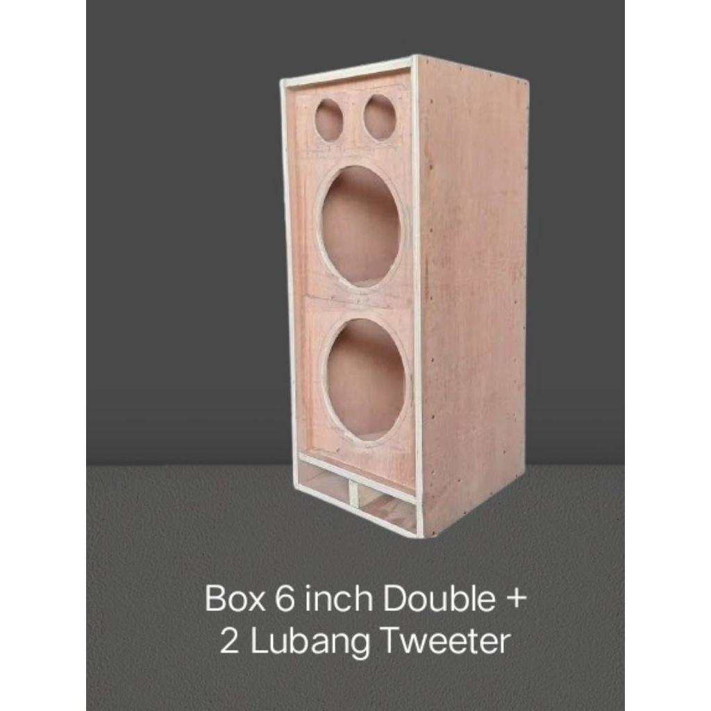 Box Speaker 6 inch Double + 2 Lubang Tweeter
