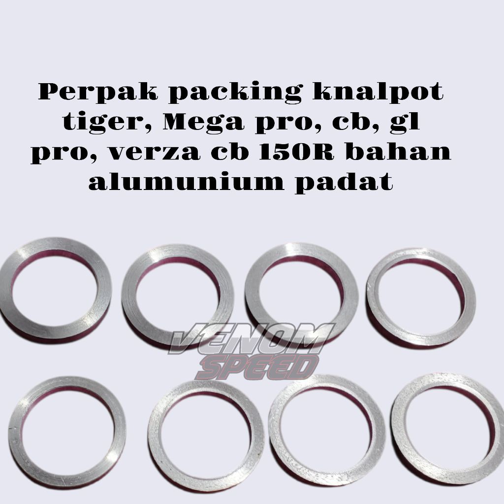 Perpak packing knalpot tiger, Mega pro, cb, gl pro, verza cb 150R bahan alumunium padat