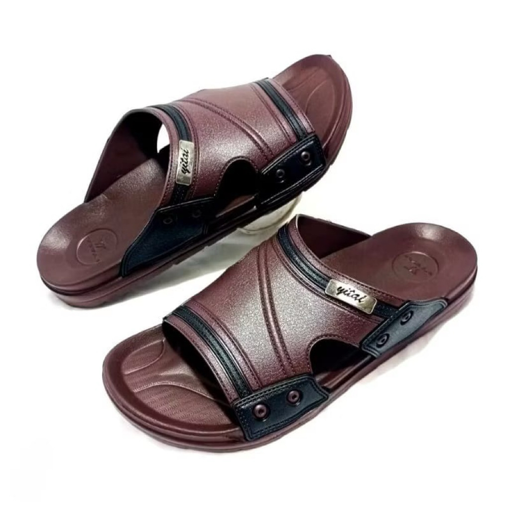 Sandal Slide Pria 39-44 Slipper Cowok Sandal Karet Jelly Shoes Import Yitai