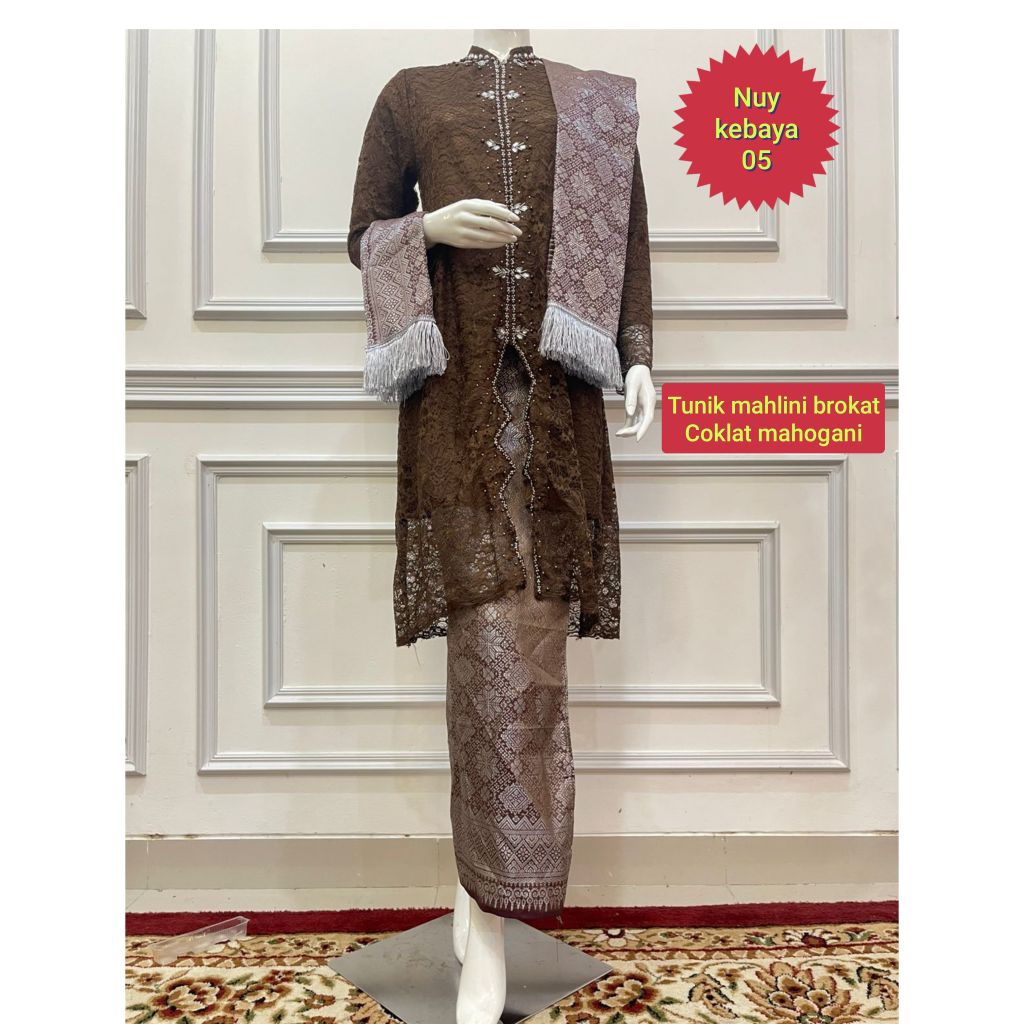 kebaya tunik mahlini selendang/kebaya tunik selendang terbaru/kebaya tunik busui selendang/kebaya tu