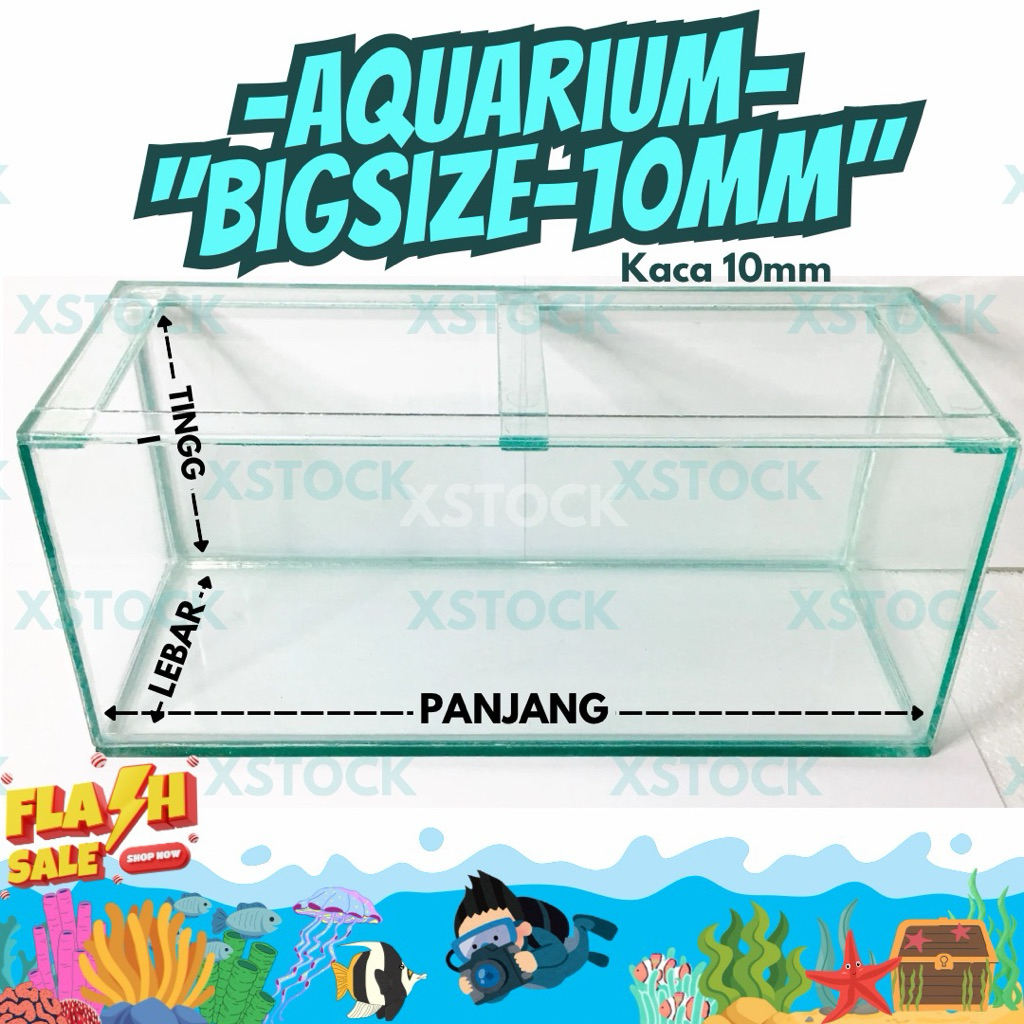 AQUARIUM KACA 10MM 100 - 150 CM TANK IKAN HIAS MURAH VIA INSTAN GOJEK AQUASCAPE 120CM 130CM 1METER 2