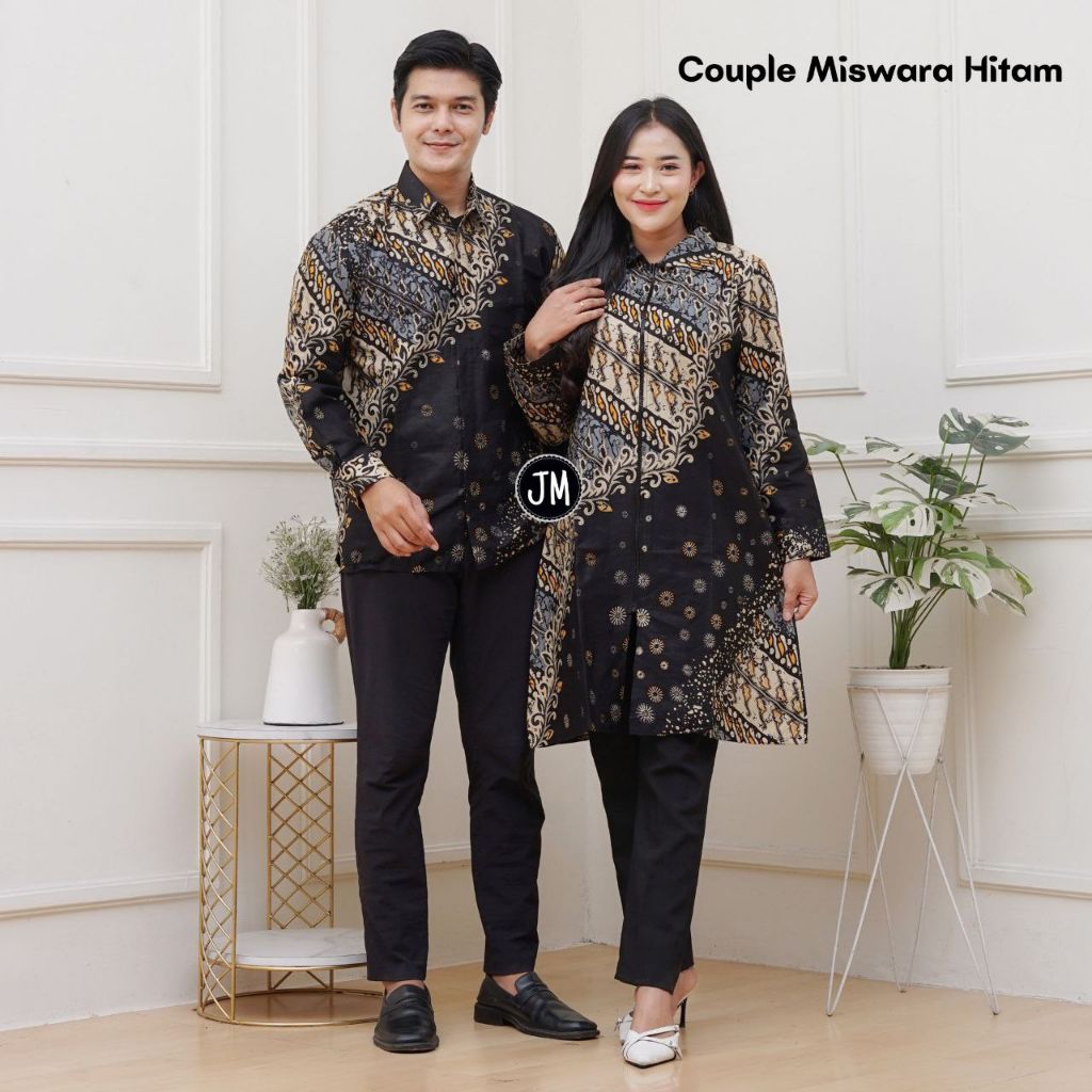Tunik Batik Wanita Couple Batik Pria Baju Batik Wanita Resleting Depan