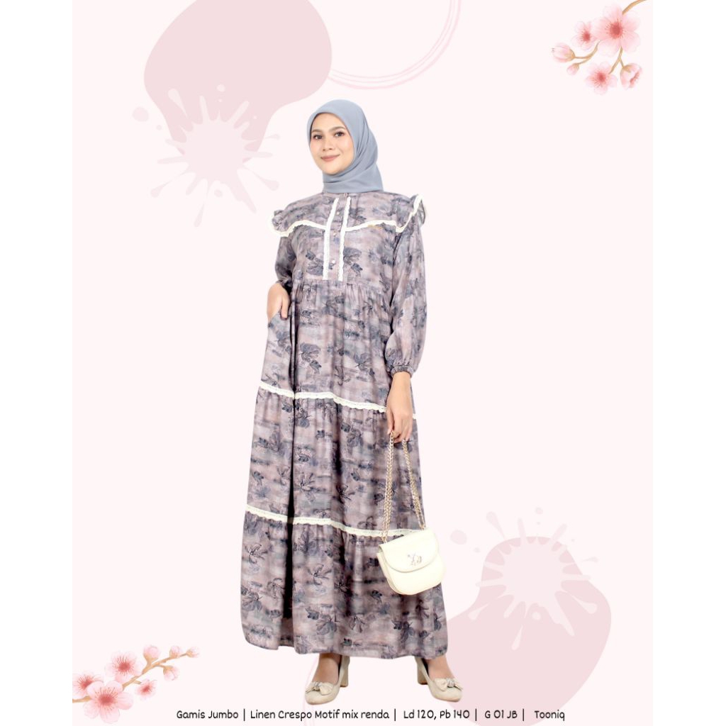 gamis jumbo cress renda