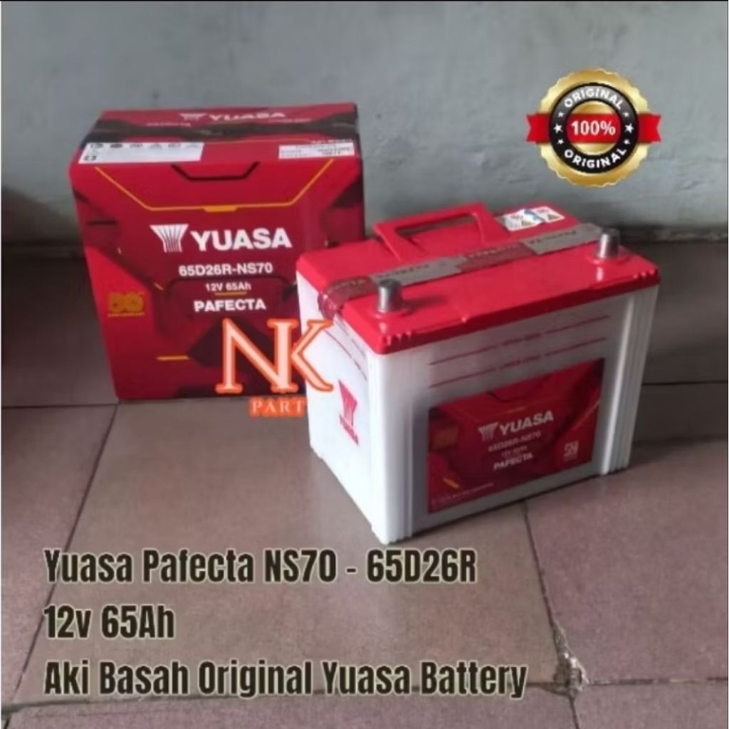 Aki Mobil Hino Bus FB, Ranger Accu Yuasa NS70 Basah 65Ah