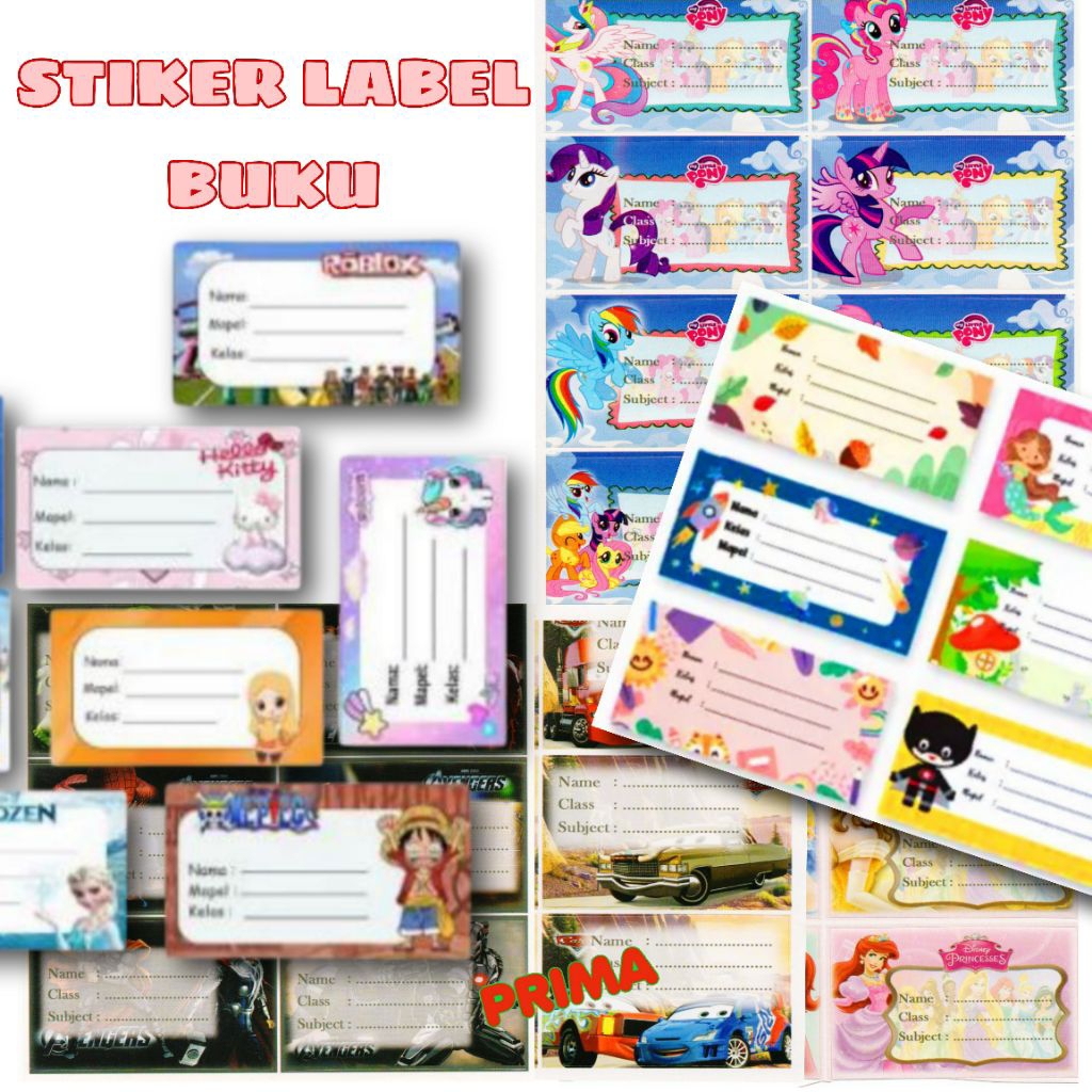 

(10 BH) STIKER LABEL BUKU / STIKER NAMA / STIKER BUKU