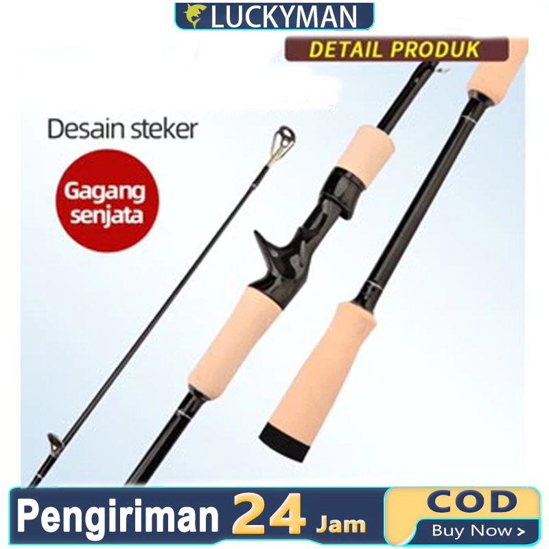 ⚡️Promosi Ramadhani⚡️Joran umpan karbon ultraringan joran pancing gagang kayu sensitif jarak jauh