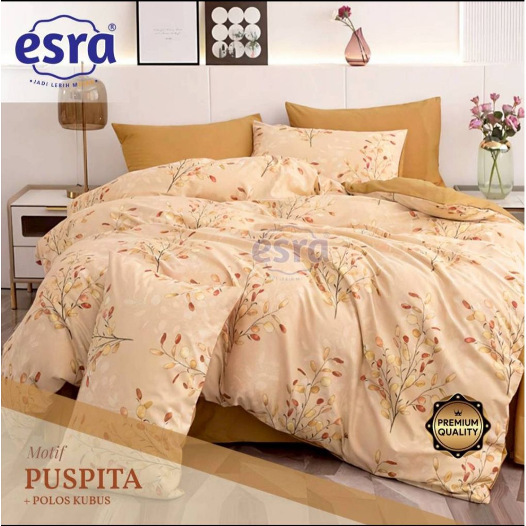SPREI BUNGA PUSPITA BAHAN KATUN LOKAL ESRA