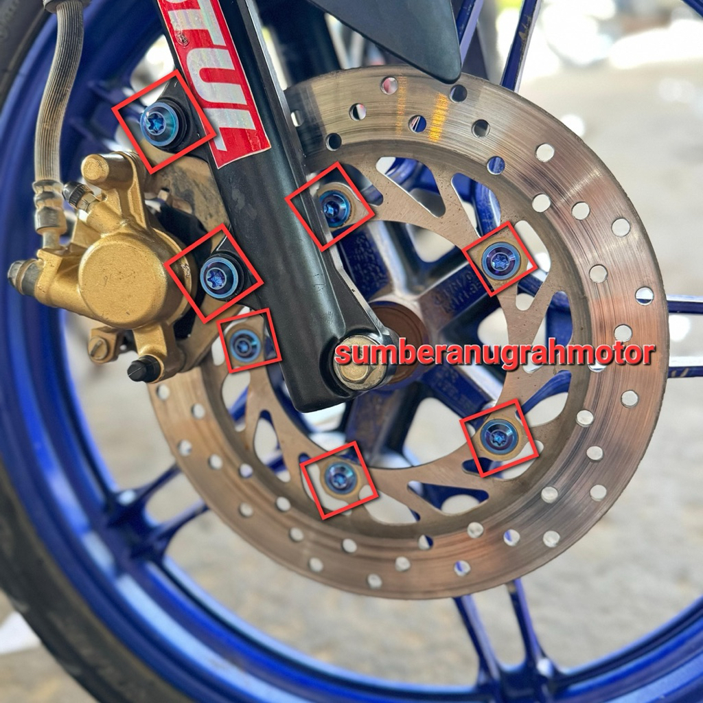 BAUT CAKRAM DEPAN MX-KING PROBOLT SS & TITANIUM / Kaliper Disc piring piringan rem Mx king mxking