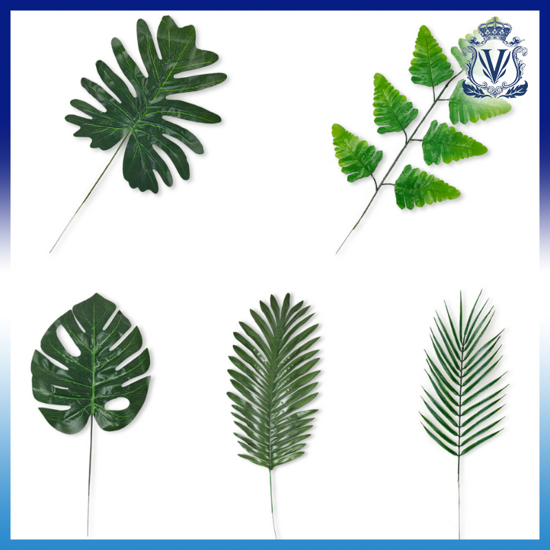 [1PCS] DAUN PALM DURI PILLOW LEATHER FERN JARI-JARI PLASTIK PAKIS PALEM - HIASAN DEKORASI ARTIFICIAL