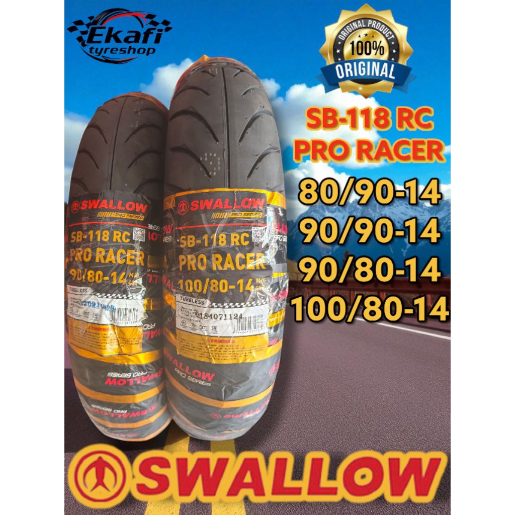 BAN DONAT SOFT COMPOUND SWALLOW PRO RACER MATIC RING 14 TUBLESS