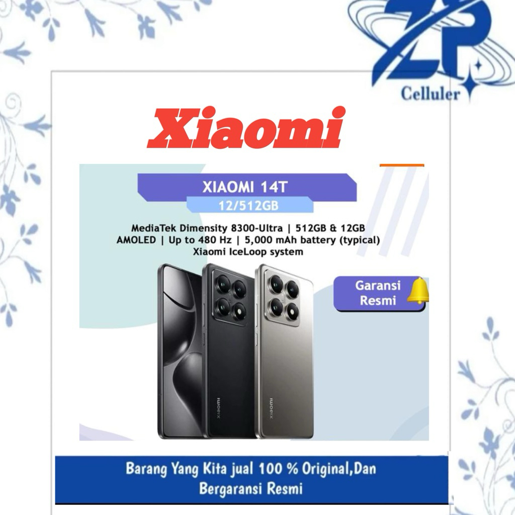 XIOMI 14T RAM 12GB/ROM 512GB GARANSI RESMI XIOMI