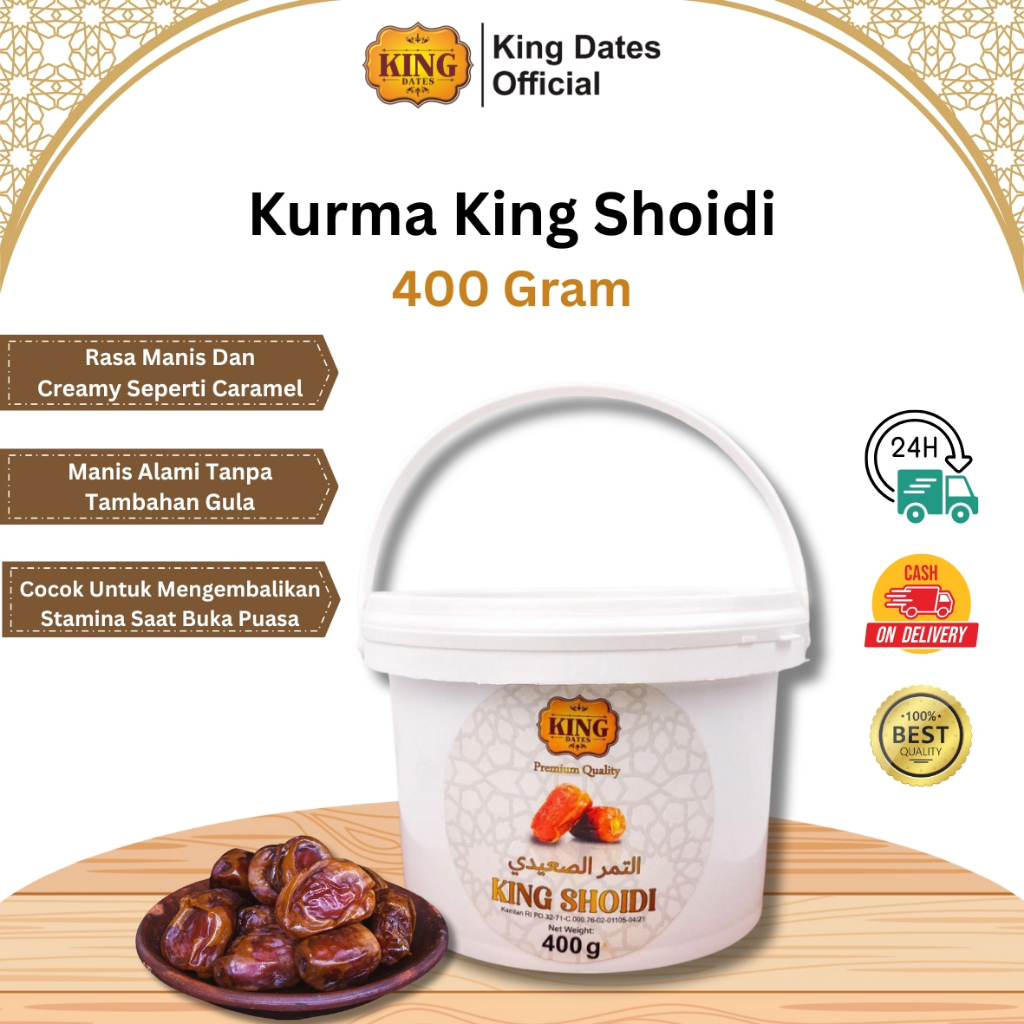 

Kurma Shoidi 400gr Kurma King Shoidi Kemasa Ember