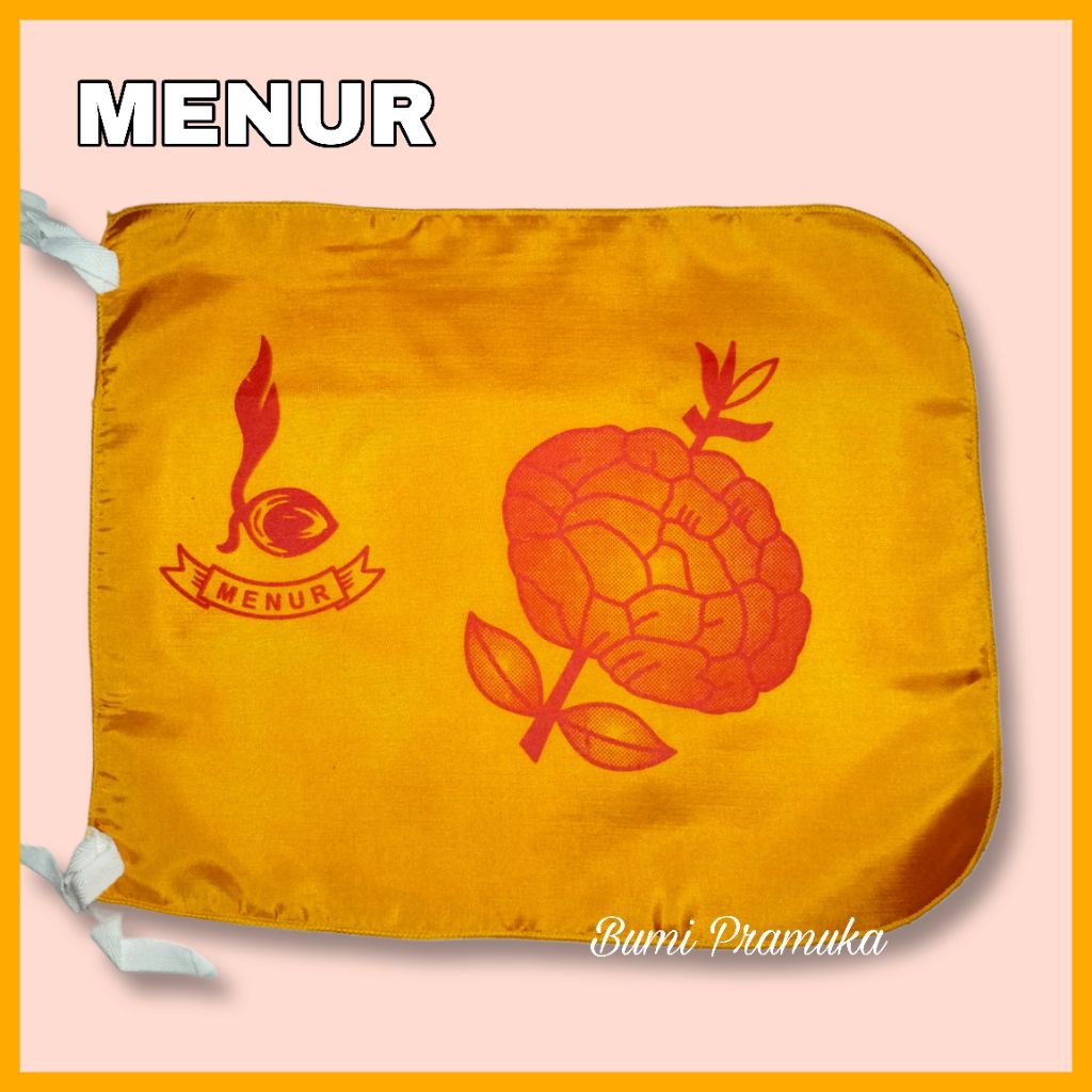 Bendera regu pramuka putri bunga menur Bendera regu menur