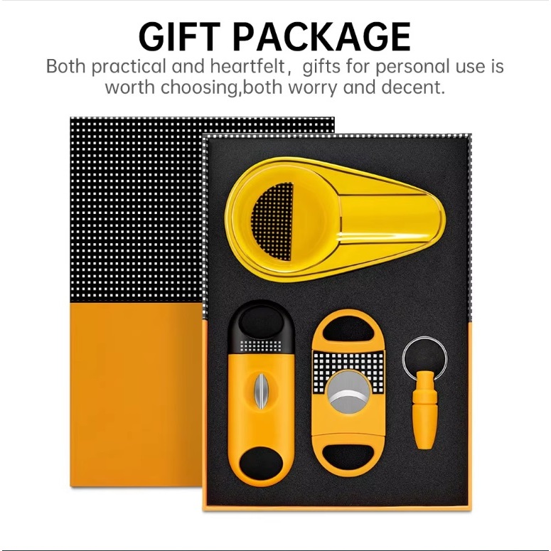 

Cuba Cutter 3 Set Pocket V-Cut Sharp Stainless Steel Scissors Guillotine Punch Knife Accessories