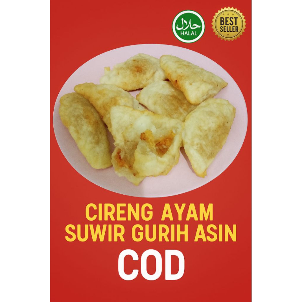 

cireng isi ayam suwir gurih asin 10 pcs