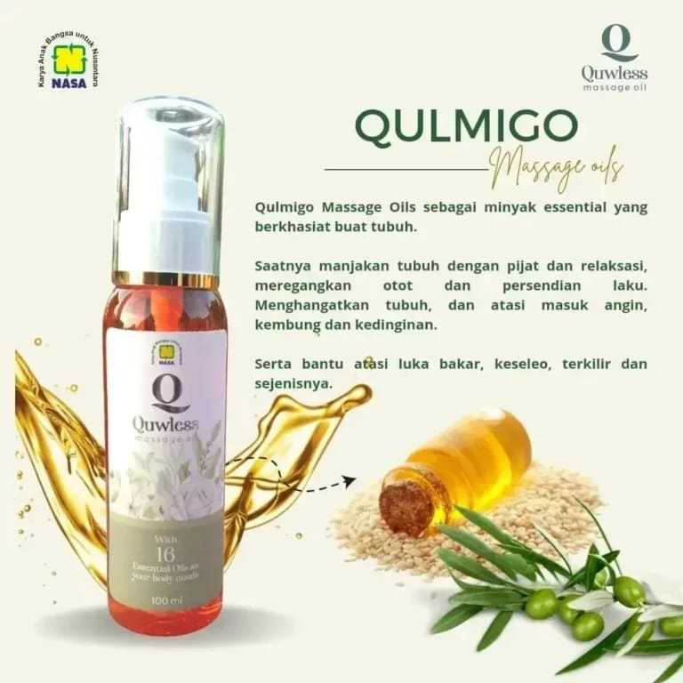 Qulmigo - Quwless Massage Oil NASA | Minyak Pijat 100ml