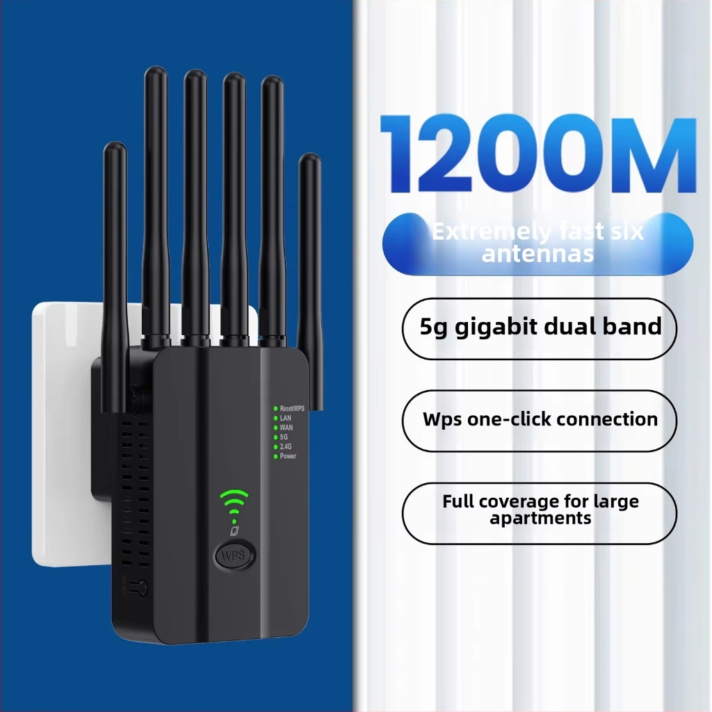 【COD】1200M Wifi Repeater/Wireless Repeater/Network Extender/Wifi Signal Range Extender/WiFi 5G