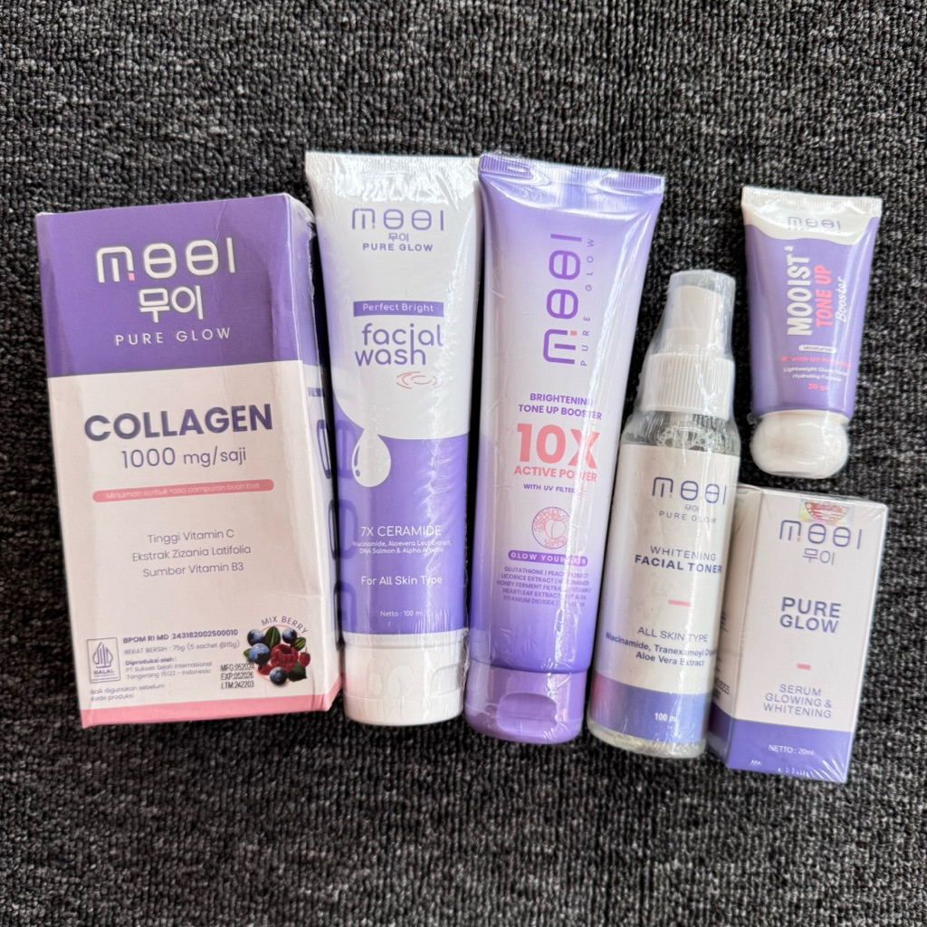 ✨READY ORI✨ MOOI - Series |Brightening Tone Up Booster Body Lotion|Pure Glow Serum|Tone Up Booster|P