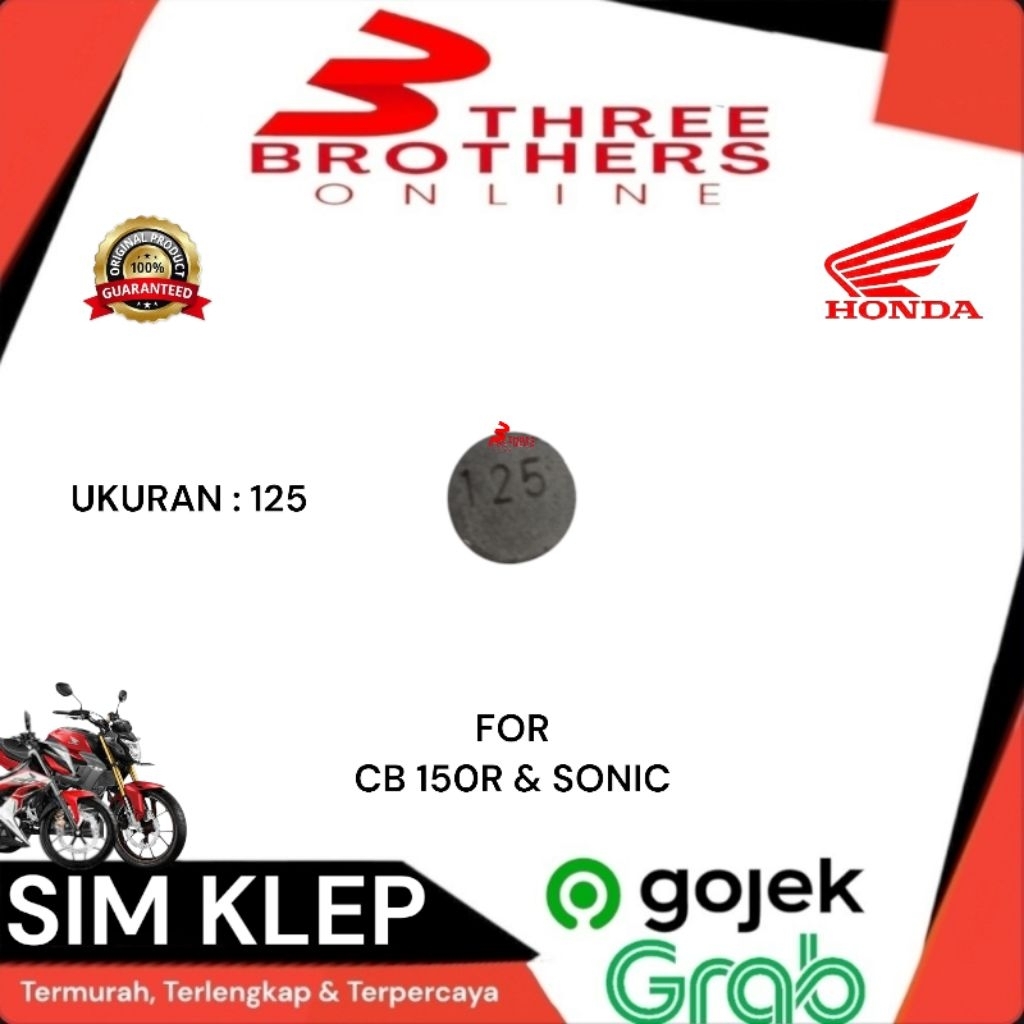 Shim sim klep cb 150 cbr sonic ukuran 125, 245,280, 272 original hgp